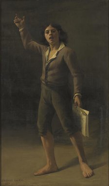 Enfant du peuple criant une victoire - 1793, (1883).  Creator: Germaine Dawis.