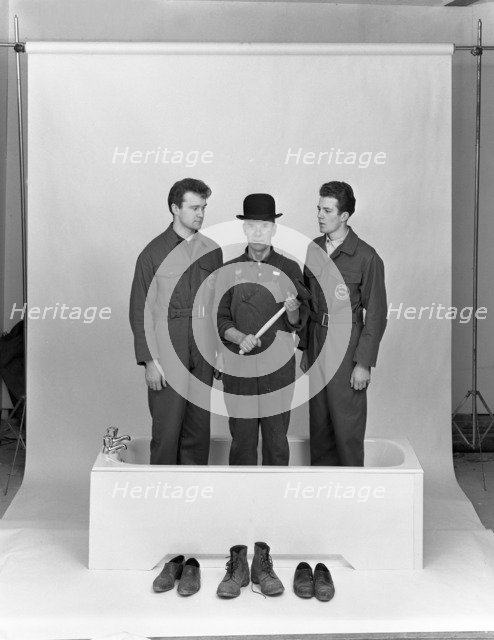 'Three Men in a Bath', 1966. Artist: Michael Walters
