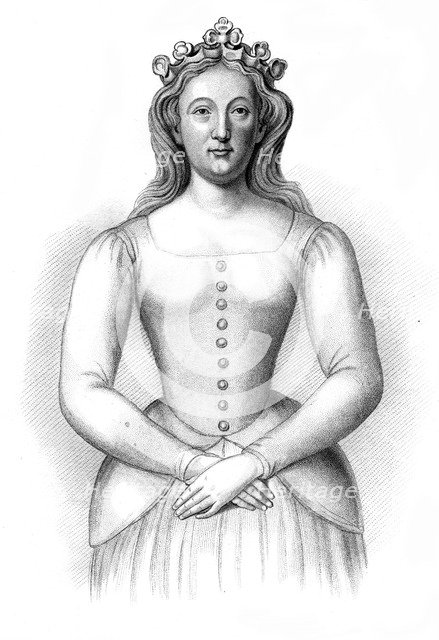 Philippa of Hainault, (1851).Artist: Henry Colburn