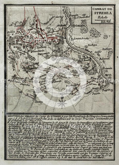 Seven Years War (1756-1763): Third Silesian War - Battle of Strehla (August 20, 1760), 1765. Creator: Jean de Beaurain.