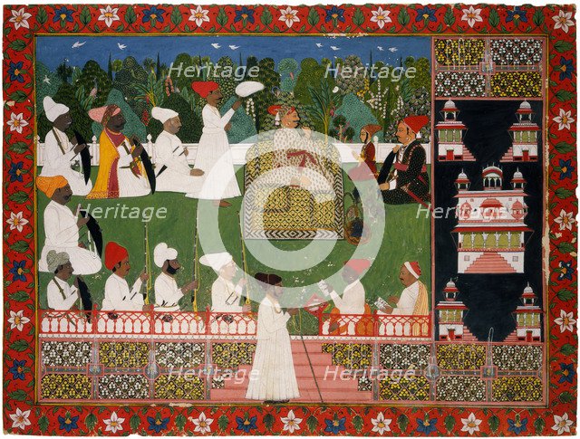 Ajit Singh (1678–1724), the Maharaja of Jodhpur, Mid of the 18th cen.. Artist: Indian Art  