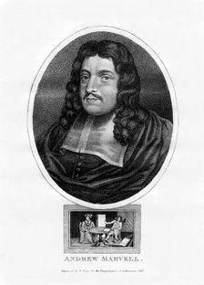 Andrew Marvell, English metaphysical poet, (1815).Artist: R Page
