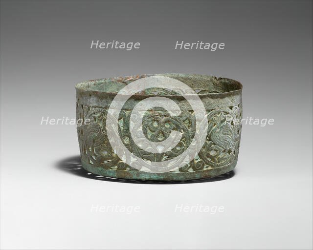 Vessel with Pierced Designs, Syria, ca. 700. Creator: Unknown.