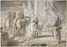 Madame de Maintenon Returning to the Catholic Church [2], 1700s. Creator: Charles Dominique Joseph Eisen (French, 1720-1778).