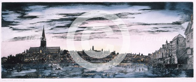 View of London, 1530. Artist: Richard Bannister