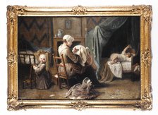 Une chambre où une servante habille des enfants, c1750. Creator: Pierre Louis Dumesnil.