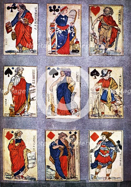 French Revolution, playing cards, 1793.