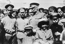 Russia War Pictures - Children with General H.L. Scott, 1917. Creator: Unknown.