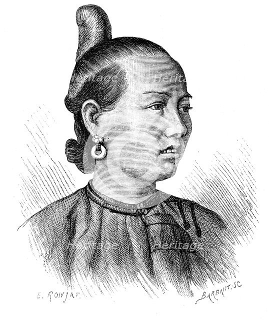 'Female Coiffure, Swatow', c1890.Artist: Barbant