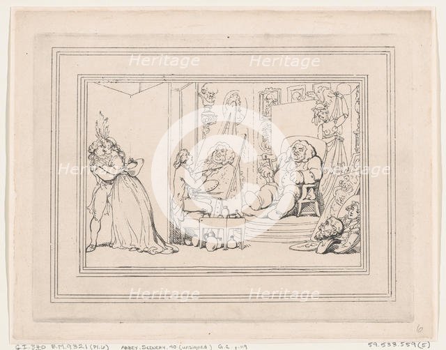 Comforts of Bath, Plate 6, January 6, 1798., January 6, 1798. Creator: Thomas Rowlandson.