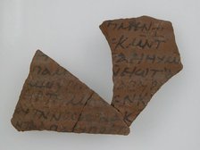 Ostrakon with a Letter, Coptic, 600. Creator: Unknown.