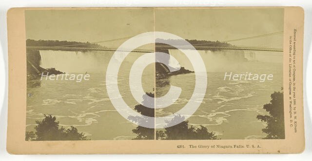 The Glory of Niagara Falls, U.S.A., 1886. Creator: BW Kilburn.