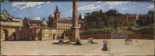 Piazza del Popolo in Rome, c1900. Creator: Aleksander Gierymski.