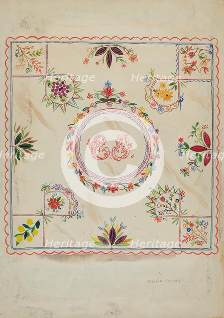 Blanket, c. 1936. Creator: Lillian Causey.