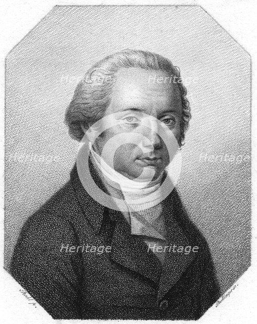 Franz Joseph Gall, German physician and founder of Phrenology, c1790. Artist: Unknown