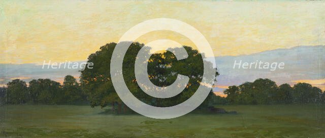 Oaks, evening mood, 1899. Creator: Gunnar G:son Wennerberg.