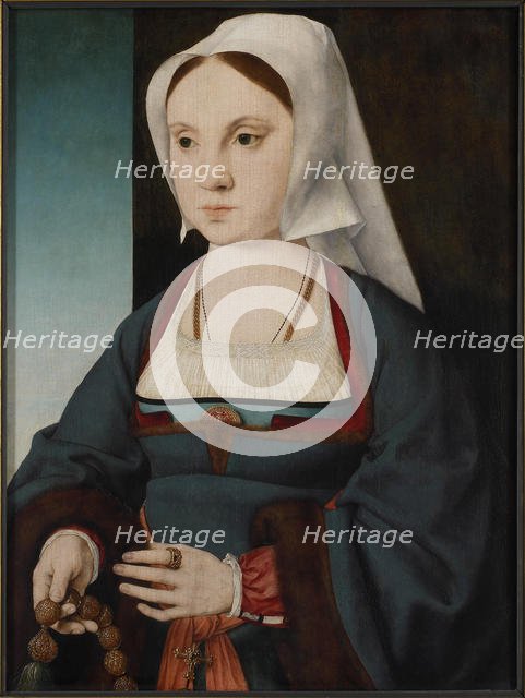Portrait of a young lady with a rosary, 1514-1519. Creator: Cleve, Joos van (ca. 1485-1540).
