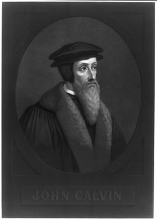 Portrait of John Calvin (1509-1564), Early 19th cen.. Artist: Anonymous  