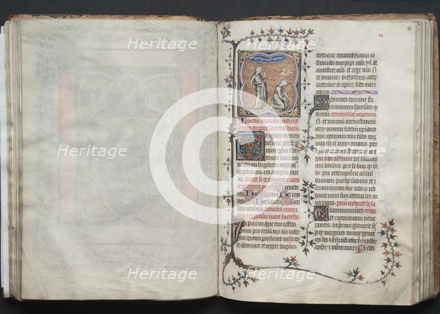 The Gotha Missal: Fol. 65r, The Church and the Synagogue, c. 1375. Creator: Master of the Boqueteaux (French); Workshop, and.