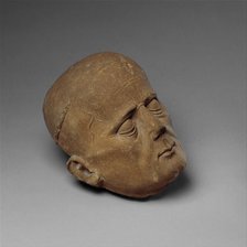 Head of a Cleric from a Tomb Effigy, French, 1450-60. Creator: Unknown.