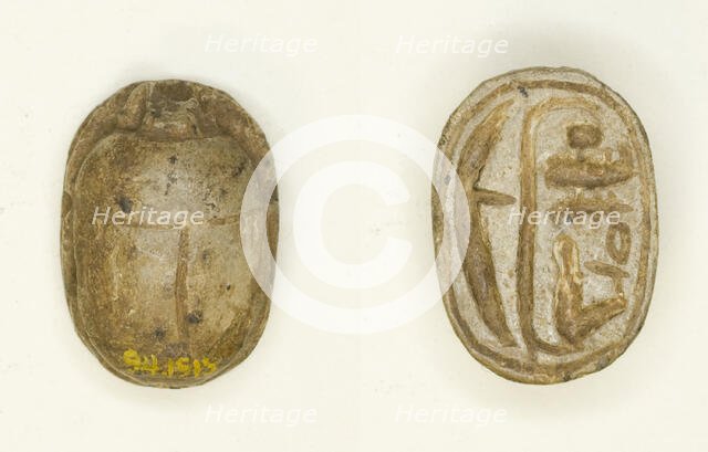 Scarab: Menmaatra (Sety I), Egypt, New Kingdom, Dynasty 19, Reign of Sety I (about 1294-1279 BCE). Creator: Unknown.
