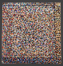 Quilt (Baby Blocks), about 1880. Creator: Louisa Thompson.