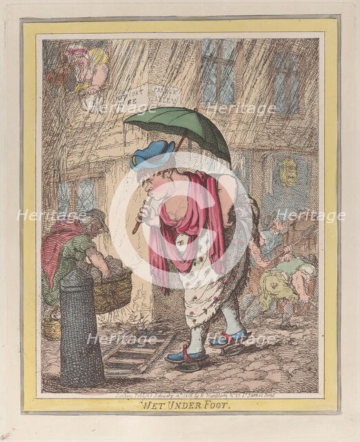 Wet Under Foot, February 10, 1812., February 10, 1812. Creator: Thomas Rowlandson.