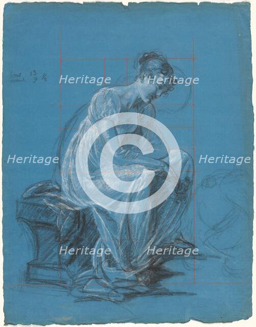 Seated Woman (recto), c. 1815. Creator: Antoine Toussaint de Chazal.