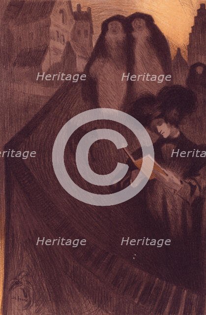 Dessin original pour les Maîtres de l'Affiche., c1898. Creator: Georges de Feure.