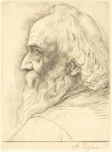 Self-Portrait, 12th plate. Creator: Alphonse Legros.