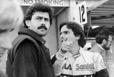 Gordon Murray and Nelson Piquet, European Grand Prix, Brands Hatch, Kent, 1983. Artist: Unknown