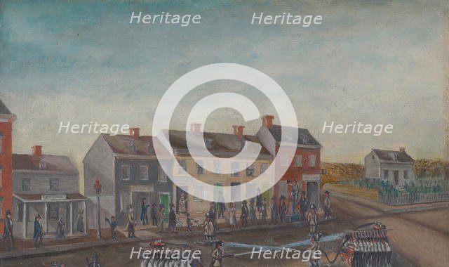 Firemen's Washing Day, 1870s. Creator: William P. Chappel.