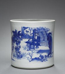 Brush Pot with Episode from Life on Sima Guang, 1628-1661. Creator: Unknown.