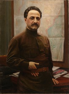 Portrait of Grigory (Sergo) Ordzhonikidze (1886–1937), 1929. Artist: Brodsky, Isaak Izrailevich (1884-1939)