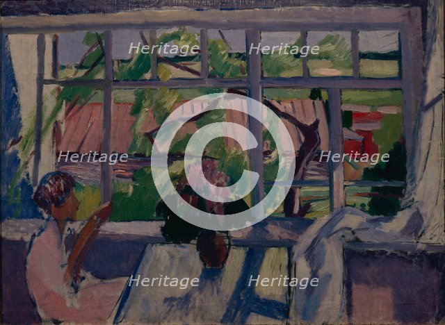 On the terrace, 1929. Artist: Istomin, Konstantin Nikolayevich (1887-1942)