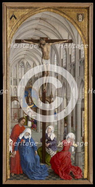 Christ on the Cross and the Eucharist, 1440-1445. Creator: Rogier Van der Weyden.