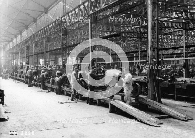 Citroen production line, France, c1922. Artist: Unknown