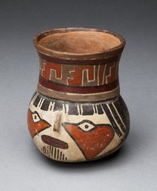 Jar Depicting a Head with Face Painting, 180 B.C./A.D. 500. Creator: Unknown.