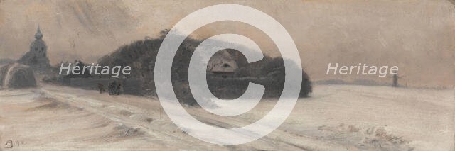 "The house was on the outer edge of the city, quite hidden in the summer by the overgrown..., 1890. Creator: August Jerndorff.