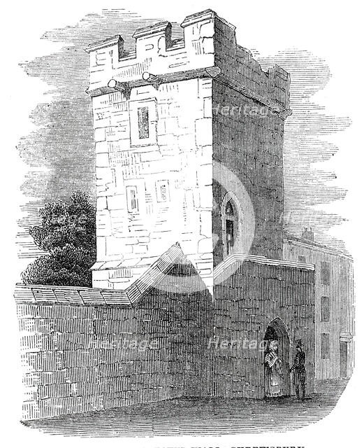 Tower on the town wall, Shrewsbury, 1845. Creator: Unknown.