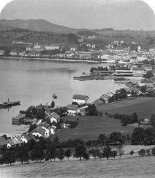 The lakefront at Gmunden, Salzkammergut, Austria, c1900s.Artist: Wurthle & Sons