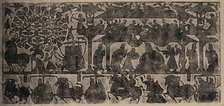 The rubbing from the carved stone chambers of the Wu Family in Shantung Province, 25-220. Creator: Central Asian Art.