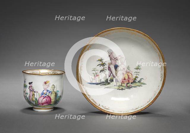 Cup and Saucer, mid-18th century. Creator: Unknown.