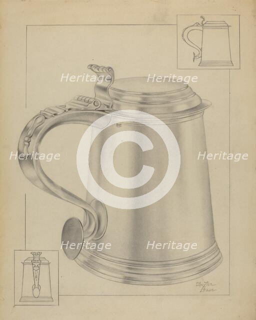 Silver Tankard, c. 1936. Creator: Clayton Braun.