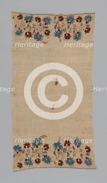 Towel/Napkin, Turkey, 17th century. Creator: Unknown.