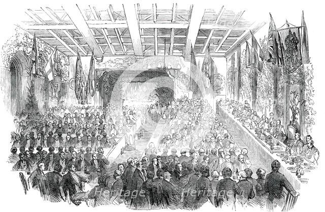 Banquet given by the Mayor of Southampton to the Lord Mayor and Sheriffs of London, 1850. Creator: Unknown.
