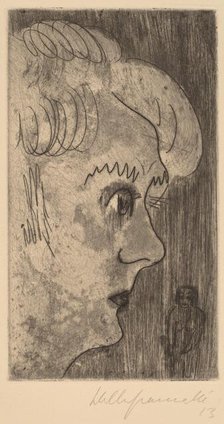 Head in Profile, 1923. Creator: Walter Gramatté.