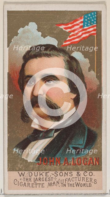 John A. Logan, from the series Great Americans (N76) for Duke brand cigarettes, 1888., 1888. Creator: Unknown.