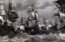 Succession War, naval combat in the sea inlet of Vigo on October 22, 1702 between the Anglo-Dutch…