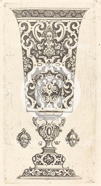 Goblet decorated with masque, published 1579. Creator: Georg Wechter I.